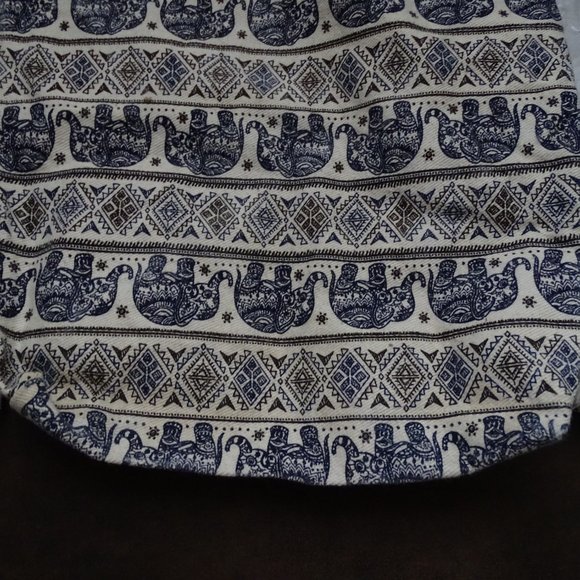 Blue Elephant Drawstring Canvas Bag - Picture 4 of 4